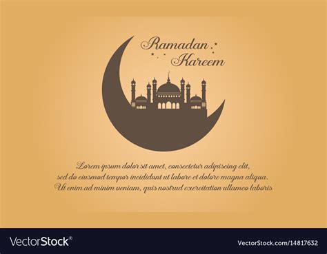 Happy ramadan kareem greeting card Royalty Free Vector Image