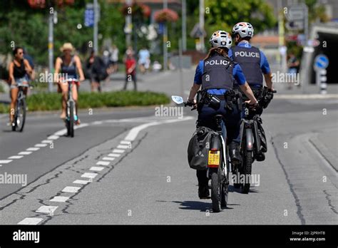 Police Bicycle Patrol Stock Photo - Alamy