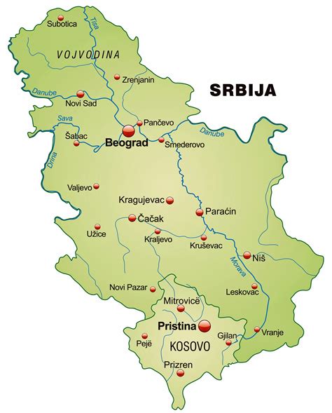 Serbia Maps | Printable Maps of Serbia for Download