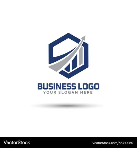 Modern unique business logo design Royalty Free Vector Image