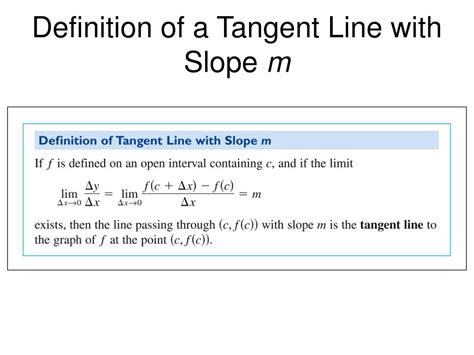 PPT - The Derivative and the Tangent Line Problem PowerPoint ...