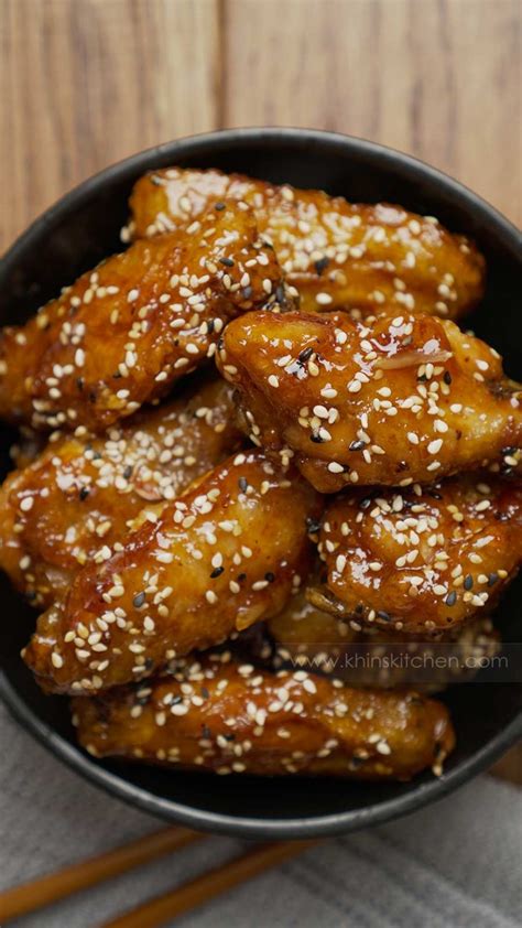 Honey Garlic Chicken Wings | Khin's Kitchen