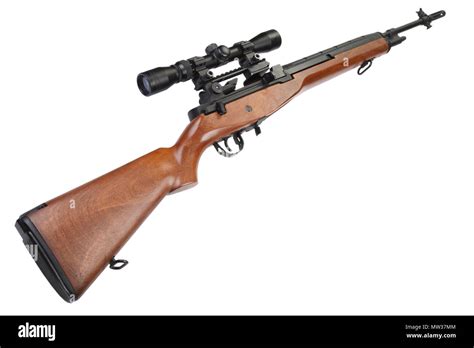 M14 sniper rifle isolated Stock Photo - Alamy