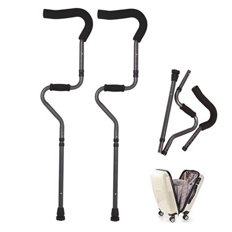 Buy Ergonomic Underarm Crutches (2 Units), S-shaped Adults Crutches ...