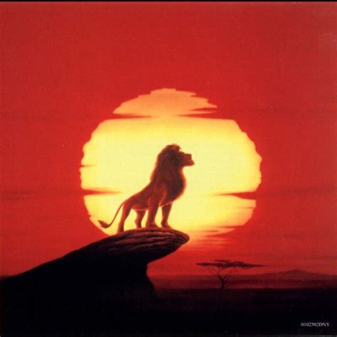 Lion king simba pride rock sun set rise | Lion king art, Lion king ...