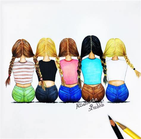 Best friends | Bff drawings, Best friend drawings, Drawings of friends