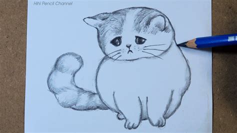 How to Draw a Sad Cat Step by Step | Pencil drawing - YouTube