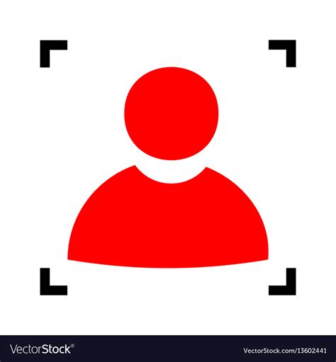 User sign red icon inside Royalty Free Vector Image