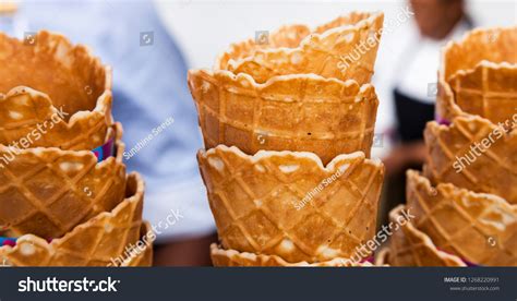 Wafer Style Ice Cream Cones Spring Stock Photo 1268220991 | Shutterstock