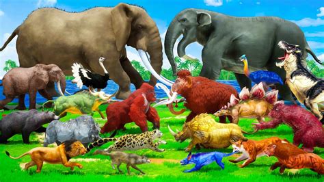 ARBS Elephant vs Deinotherium vs Mammoth Ark Prehistoric Mammals vs ...