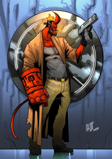 Hellboy - fanart- COLOR by hulkred on DeviantArt