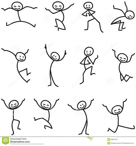 Stick Figure Drawing Ideas and Stick Man Stick Figure Happy Jumping ...