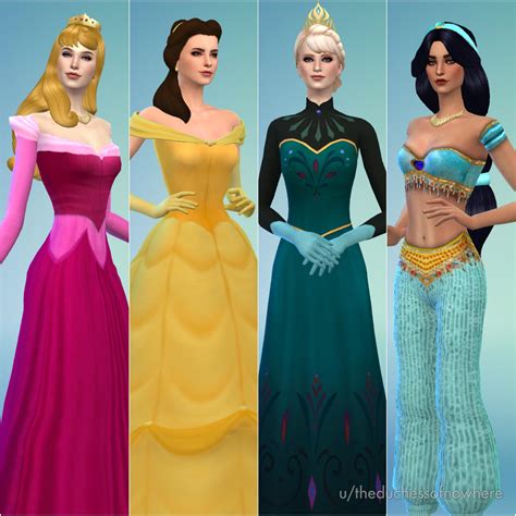 Sims 4 Disney Princess Dresses Cc