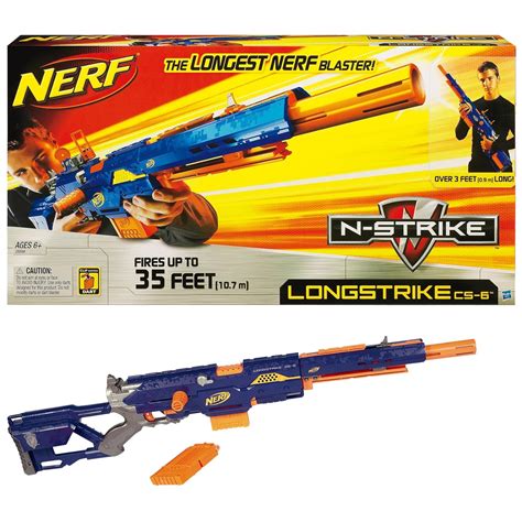 Nerf N-Strike Longstrike CS-6 Blaster Gun - Brand New - Shoots 35FT | eBay