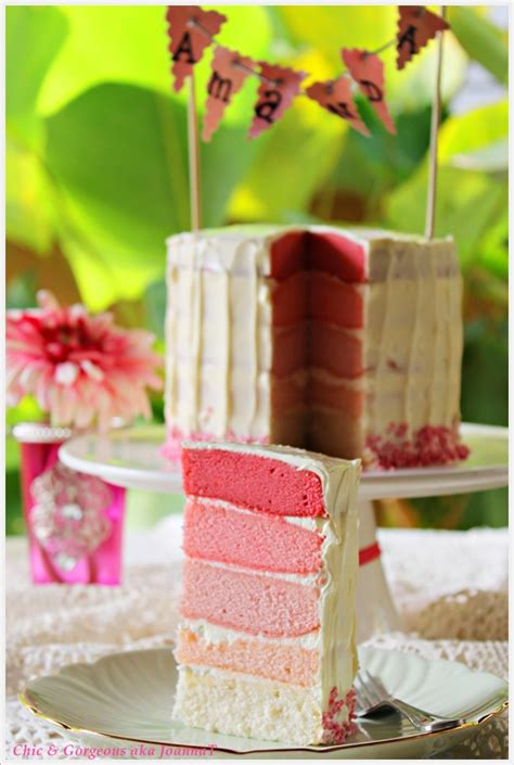 Chic & Gorgeous Treats: Baking Recipe: Amanda's Pink Rainbow Cake