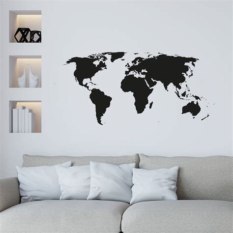 World Map Wall Sticker By leonora hammond