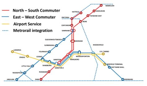 Here is the new route and station map proposed for the Gautrain ...