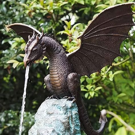 Gothic Dragon Statue - Handcrafted Resin Sculpture - Perfect Outdoor ...