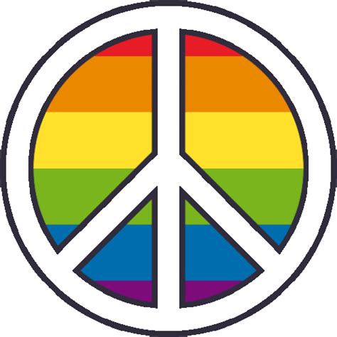 Rainbow Peace Sign Joypixels Sticker - Rainbow Peace Sign Peace Sign ...