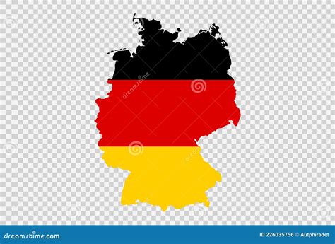 Germany Flag On Map Isolated On Png Or Transparent Background,Symbol Of ...