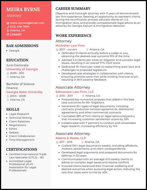 Lawyer Resume Template