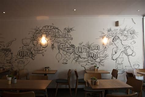 Coffee mural for cafe featuring beans and the growing process | Mural ...