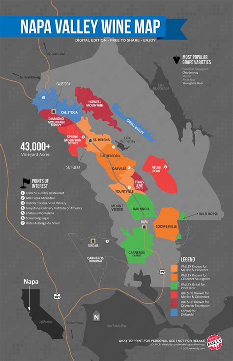 A Simple Guide to Napa Wine (Map) | Wine Folly