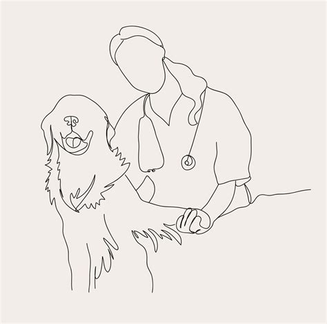 Veterinary Line Art, Vet Office Outline Drawing, Clinic Animal Hospital ...