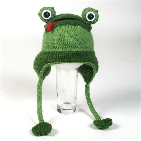 Knitted Frog Hat Pattern by ROFLhatfactory on Etsy