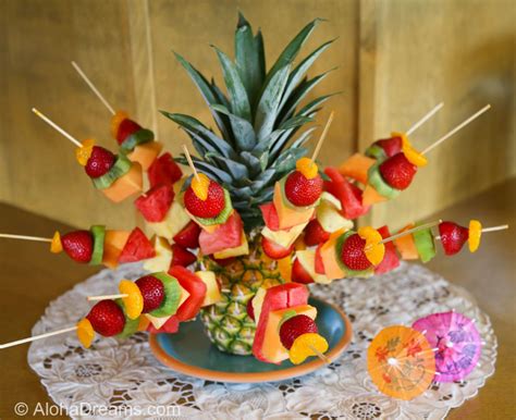 Fruit Kabobs in a Pineapple | Aloha Dreams