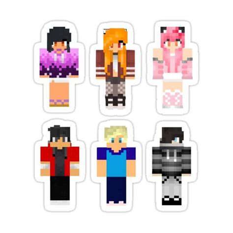 Aphmau Friends Minecraft Skins Sticker Pack Mystreet Sticker by ...