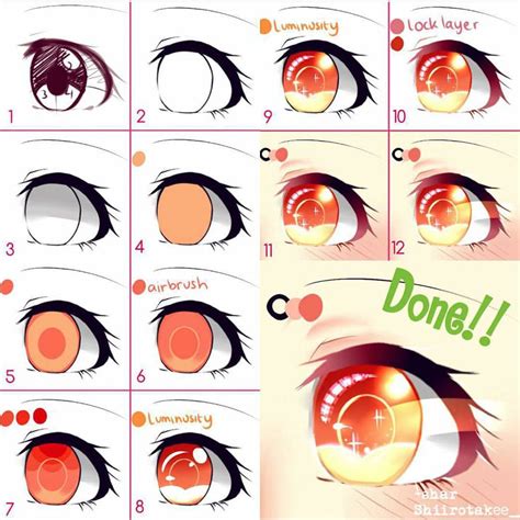 Eye coloring tutorial by Shiirotakee Eye Drawing Tutorials, Digital ...