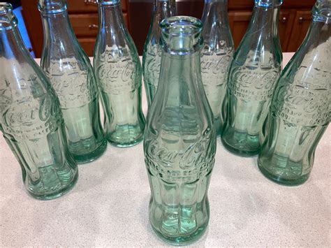 Vintage 1940s - 50s Coca Cola Bottle; Antique Green Glass Coke Bottle ...