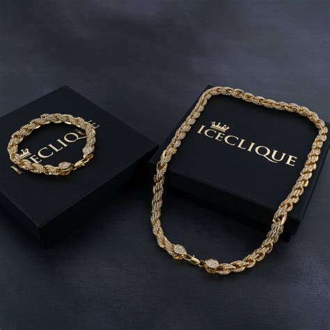 9mm Iced Rope Bracelet & Chain Bundle – ICECLIQUE JEWELRY