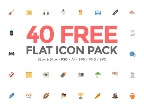 Flat Icon Pack Free PSD – Download PSD