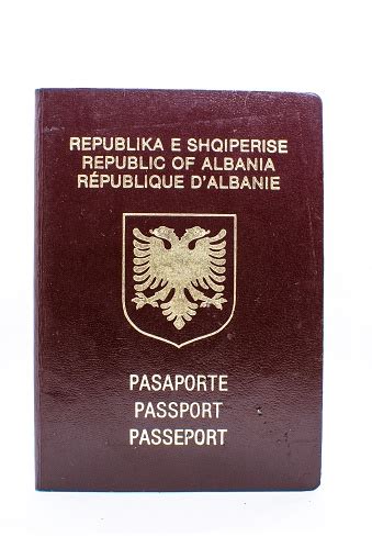 Albanian Passport Isolated On White Background Stock Photo - Download ...