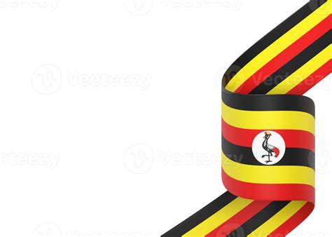 Uganda flag design national independence day banner element transparent ...