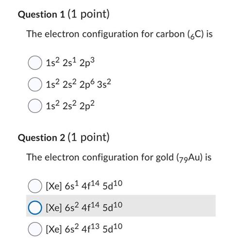 [Solved]: The electron configuration for gold ( ( left.{