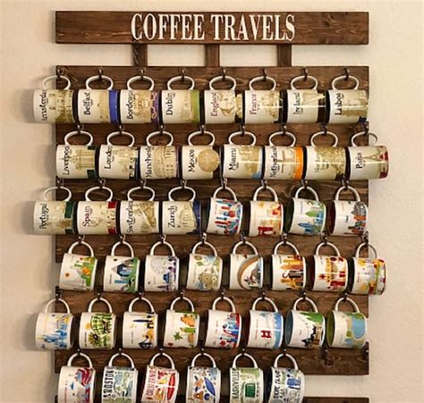 Coffee Mug Display You Are Here Mug Rack Coffee Mug Shelf ...