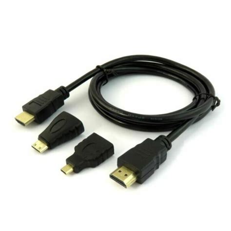 3in 1 High Speed HDMI to Mini/micro HDMI Adapter Cable for PC TV Ps4 ...