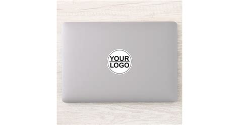 Custom logo laptop business sticker | Zazzle