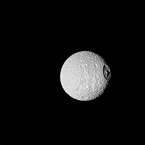 Saturn's Moon Mimas Photograph by Nasa/jpl-caltech/space Science ...