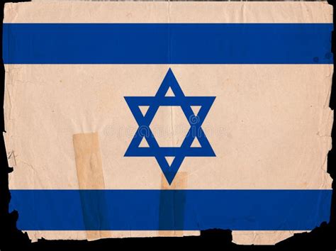 Old Vintage Flag Israel stock illustration. Illustration of design ...