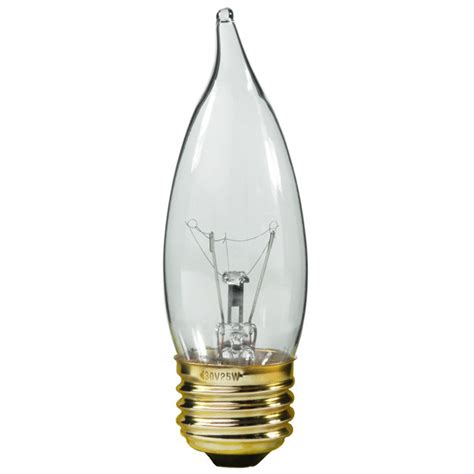 40 Watt - Clear - Bent Tip - Chandelier Bulb