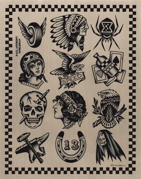 BIKER TATTOO FLASH | Biker tattoos, Traditional tattoo stencils ...