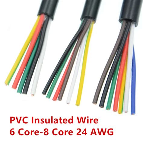 1Meter 24 AWG 0.2MM2 RVV 6/7/8 Cores Copper Wire Conductor Electric RVV ...