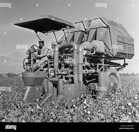 Cotton Harvester Black and White Stock Photos & Images - Alamy