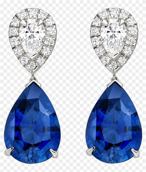 Diamond Earrings Png - Royal Blue Diamond Earrings, Transparent Png ...