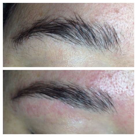 Before and after brow waxing | Brow wax, Esthetics, Waxing