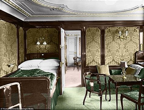 Colourised images show the luxury aboard the 'unsinkable' Titanic ...